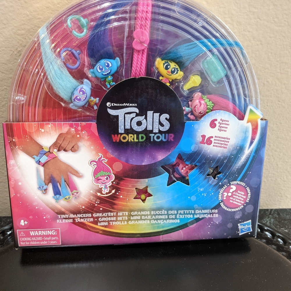 Trolls Tiny Dancers, 6 Collector Figurines